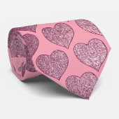ハートグリッターパターン ネクタイ (ロール)