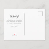 ハートグリッターフォトカレンダー新生児誕生 案内ポストカード (裏面)