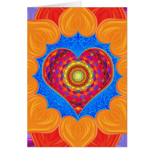 ハートグリーティングカードを開く (正面)