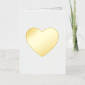 ハートグリーティングカード箔金ゴールド又は銀 箔グリーティングカード (正面)