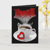 ハートグリーティングカード カード (黄色い花)