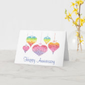 ハートグリーティングカード カード (黄色い花)