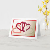 ハートグリーティングカード カード (黄色い花)