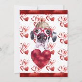 ハートグレートダーンドッグラバーバレンタインギフト シーズンカード (正面)