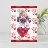 ハートグレートダーンドッグラバーバレンタインギフト シーズンカード (スタンド正面)