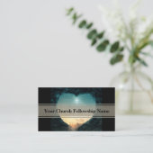 ハートケイブクロスサンライズチャーチパストル 名刺 (スタンド正面)