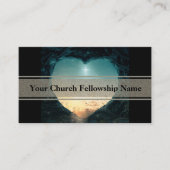 ハートケイブクロスサンライズチャーチパストル 名刺 (正面)