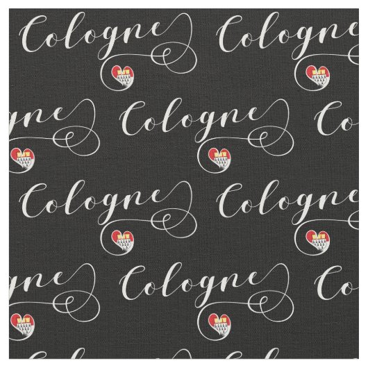 ハートケルン国旗、ドイツ・ケルン ファブリック (クローズアップ)