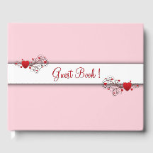 ハートゲストブックピンク