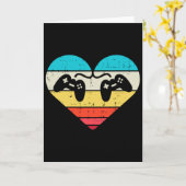 ハートゲーマーヴァレンティーンズデイメンボーイズガールキッズ10代の カード (黄色い花)