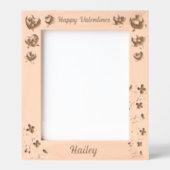 ハートコケットバレンティンギフトレーザー写真 レーザー彫刻フレーム (正面)