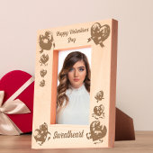 ハートコケットValentinesギフトレーザー木製 レーザー彫刻フレーム