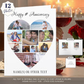 ハートコラージスクリプト記念日カード カード