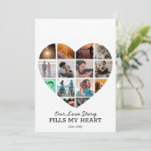 ハートコラージバレンタインのカスタム文字 シーズンカード (スタンド正面)