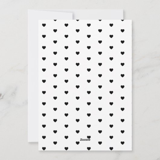 ハートコラージバレンタインのカスタム文字 シーズンカード (裏面)