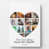 ハートコラージバレンタインのカスタム文字 フォトプラーク (正面)