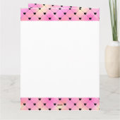 ハートコラージピンクラブハート記念日 カード (裏面)