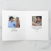 ハートコラージュのスクリプトの記念日 カード (内部)