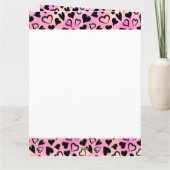 ハートコラージュのピンクのハート任意の年齢の誕生日 カード (裏面)