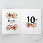 ハートコラージュパーソナライズされたスクリプト誕生日 カード (内部)