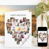 ハートコラージュパーソナライズされたスクリプト誕生日 カード