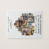 ハートコラージュ写真家族の記念日の収集 ジグソーパズル (横)