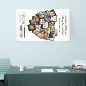 ハートコラージュ愛You Marshes Me白黒 横断幕 (トレードショー)