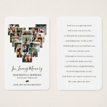 ハートコラージュ葬儀記念祈りの言葉カード