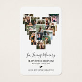 ハートコラージュ葬儀記念祈りの言葉カード (正面)