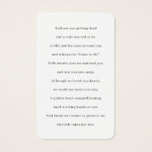 ハートコラージュ葬儀記念祈りの言葉カード (裏面)