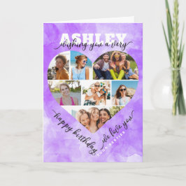 ハートコラージュ誕生日カード – Loving Group G カード