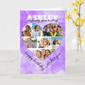 ハートコラージュ誕生日カード – Loving Group G カード (黄色い花)