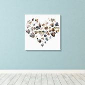 ハートコラージュ39枚バレンタインデー キャンバスプリント (インサイチュ (ウッドフロア))