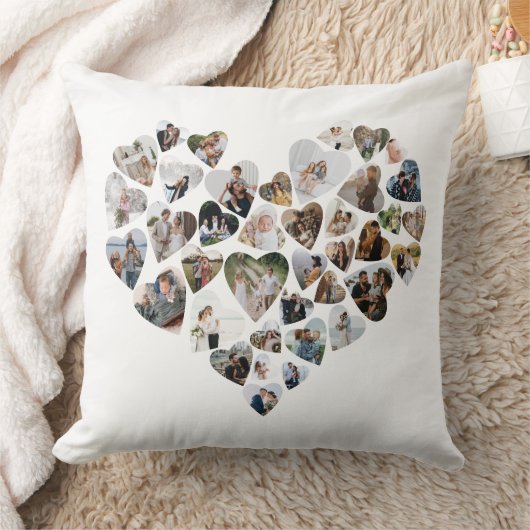 ハートコラージュ39枚バレンタインデー クッション (ブランケット)
