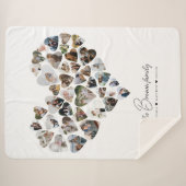 ハートコラージュ39枚バレンタインデー シェルパブランケット (正面(横))