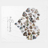 ハートコラージュ39枚バレンタインデー フリースブランケット (正面(横))