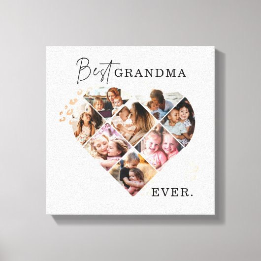 ハートコラージュ キャンバスプリント (正面)