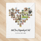 ハートコラージュ フリースブランケット