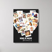 ハートコラージュ |ホームはハート キャンバスプリント (正面)