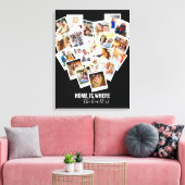 ハートコラージュ |ホームはハート キャンバスプリント (インサイチュ (リビング))