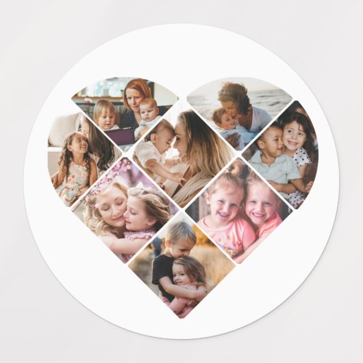 ハートコラージュ ラベル (デザイン2)