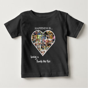 ハートコラージュ   幸福とは家族を持つことだ ベビーTシャツ