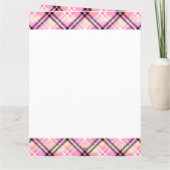 ハートコラージュPink Plaid任意の年齢誕生日 カード (裏面)