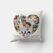 ハートコラージラブシェイプパーソナライズされた文字 クッション (裏面)