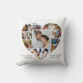 ハートコラージラブシェイプパーソナライズされた文字 クッション (正面)