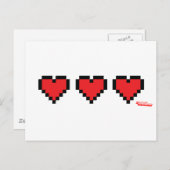 ハートコンテナ – ゲーマー、ギークビデオゲームのライフ ポストカード (正面/裏面)