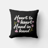 'ハートコンテンポラリーからハートへ,ハンドトゥハンドトゥハンド'引用文 クッション (正面)