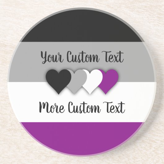 ハートコースター付き無滲出性プライドフラグ コースター (正面)