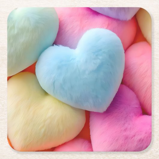 ハートコースター スクエアペーパーコースター (正面)