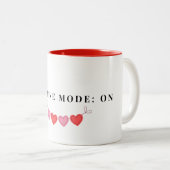 ハートコーヒーマグ – かわいい&居心地の良い朝のモチベーション ツートーンマグカップ (正面右)